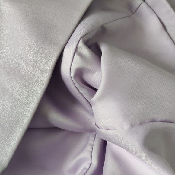 Bloomingdale's Aqua brand puff sleeve faux leather top - Picture 8 of 8